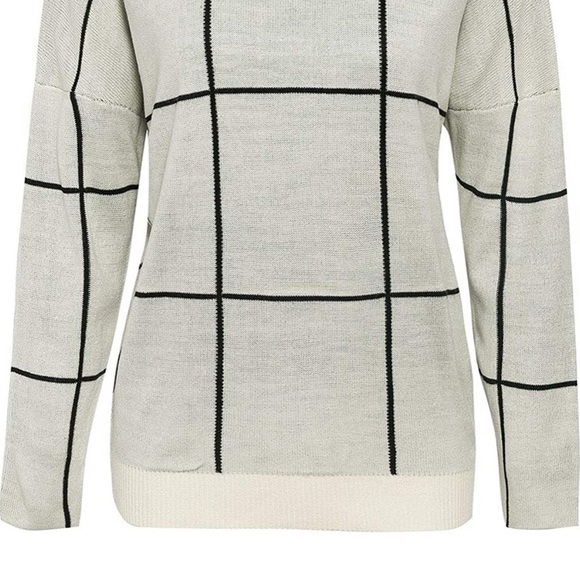 🍁 Turtle neck plaid pullover sweater - Picture 5 of 7